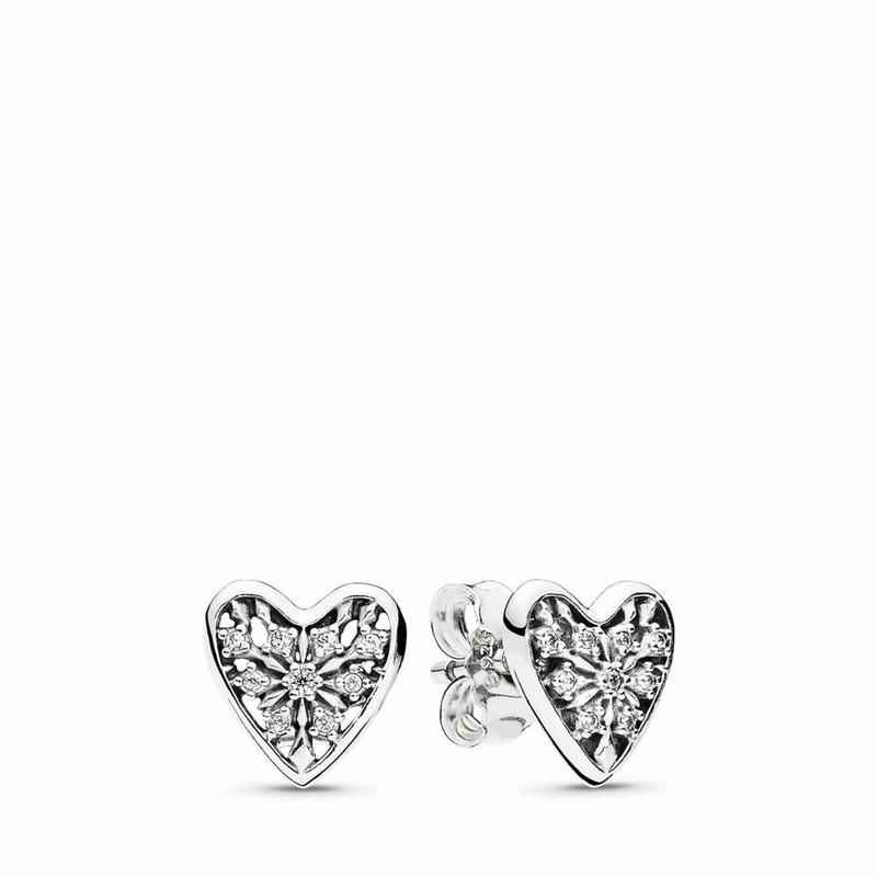 Pandora Hearts of Winter Stud Earrings Sale NZ, Sterling Silver (691028-JQK)